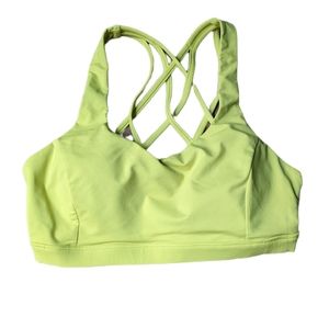 Lululemon Free To Be Serene Bra Criss Cross Back Sports Bra Yellow 8